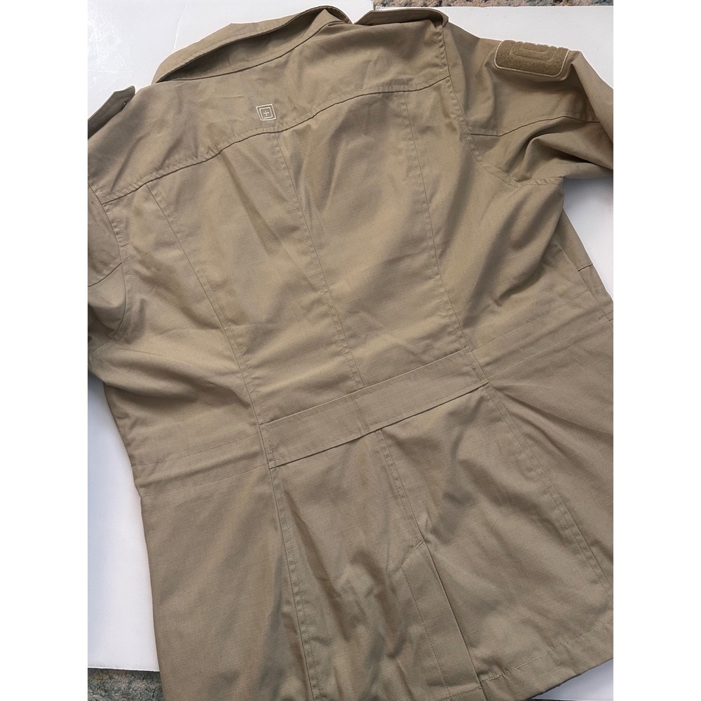 5.11 Tactical‎ Womens Khaki Tan Utility Field Jacket Pink Lining Large Ripstop - Picture 6 of 6